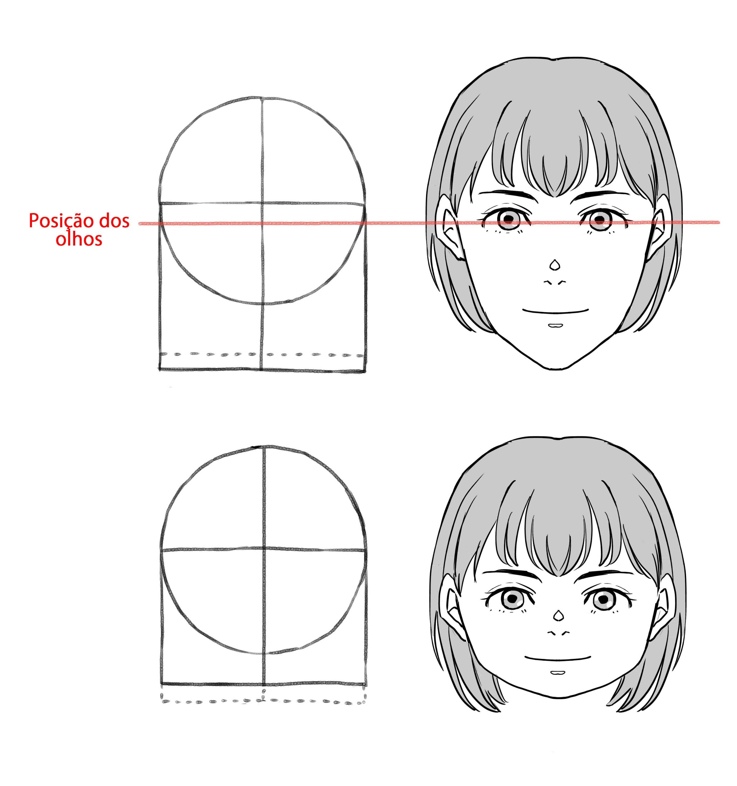 Tutorial Ilustração: como desenhar o rosto de um personagem de