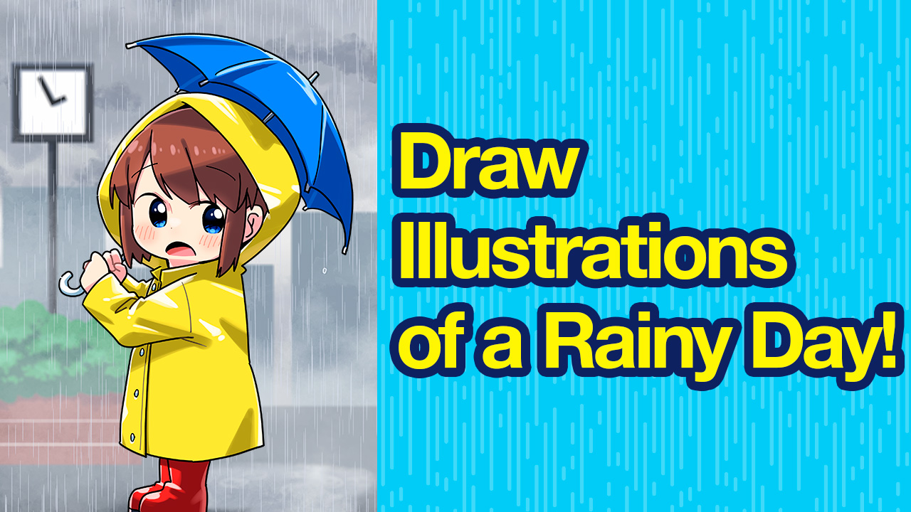 Rainy day scenery drawing — Steemit