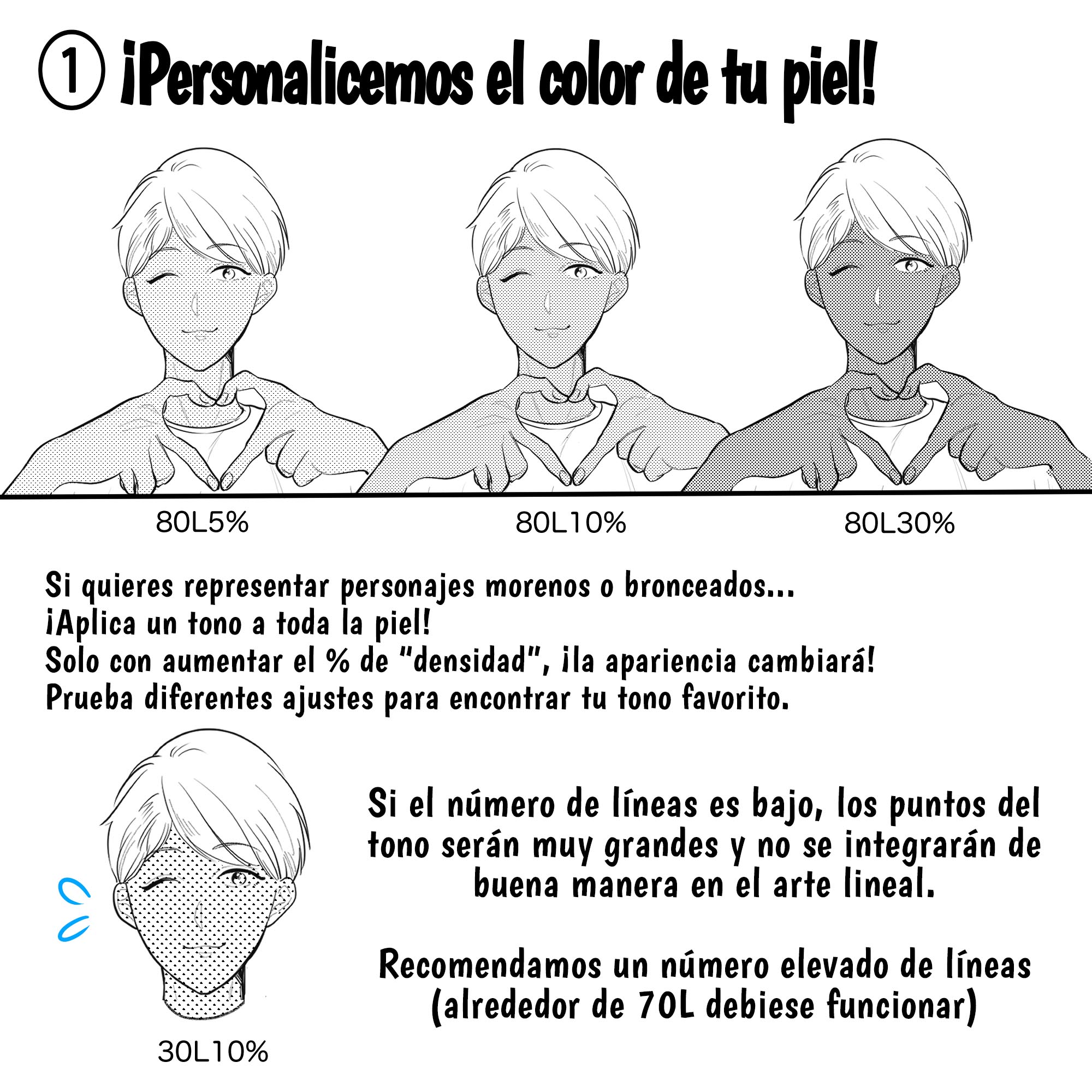 Consejos para aplicar tonos a la piel de tus personajes de manga