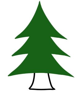 クリスマスツリーの簡単な描き方