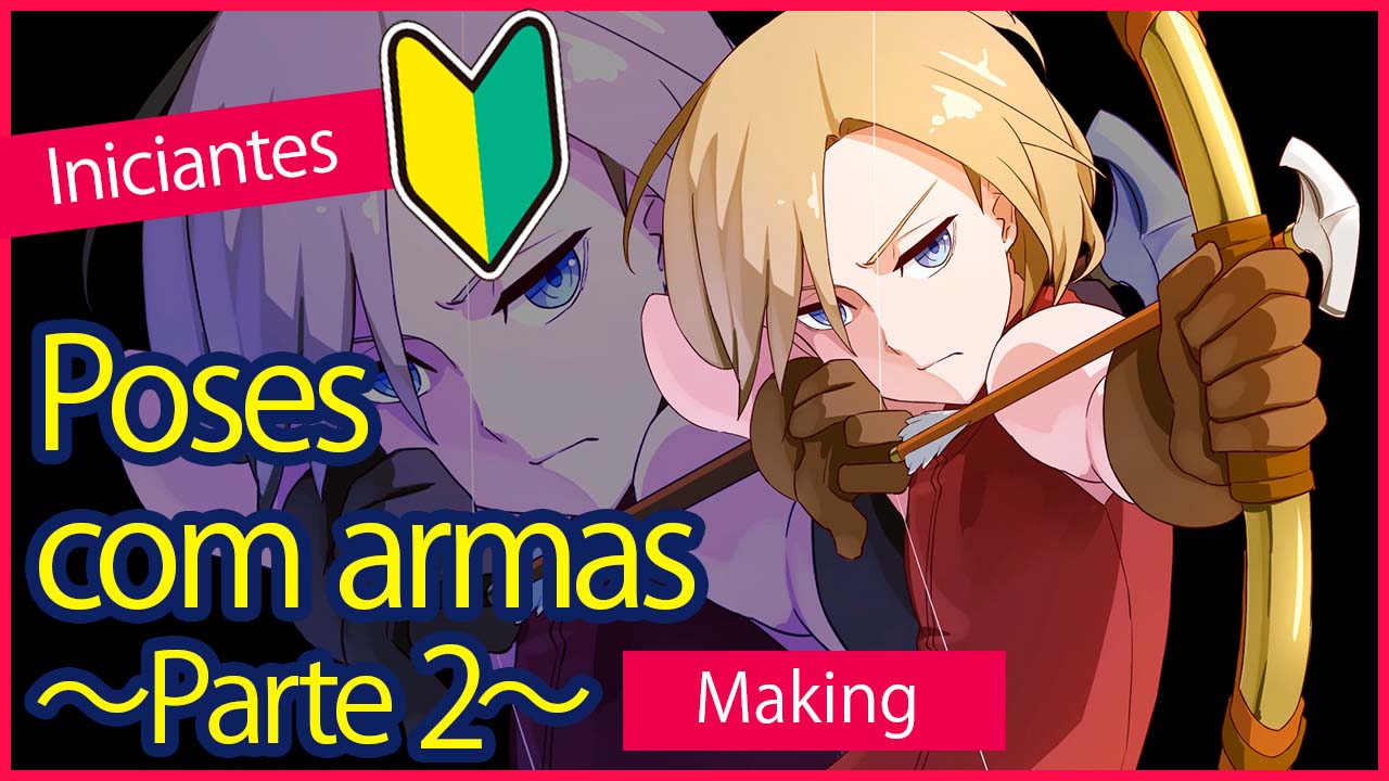 Para iniciantes】Poses com armas ～Parte 3～【Making】  MediBang Paint - the  free digital painting and manga creation software