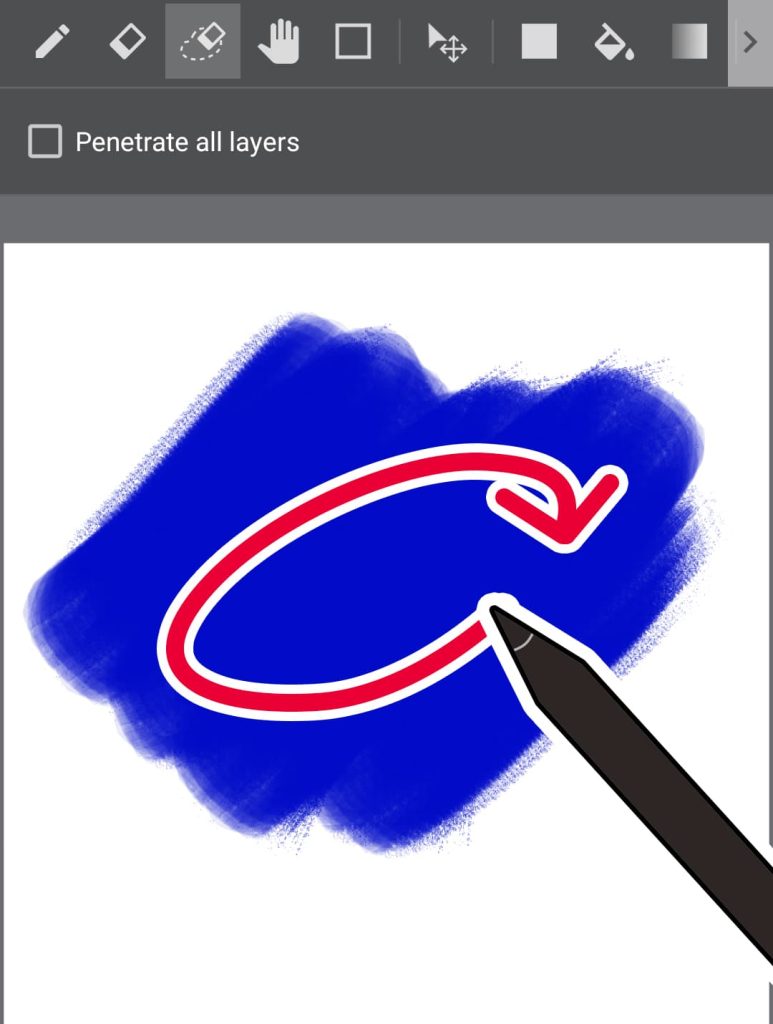 How to use the Eraser(Lasso) Tool MediBang Paint the free digital
