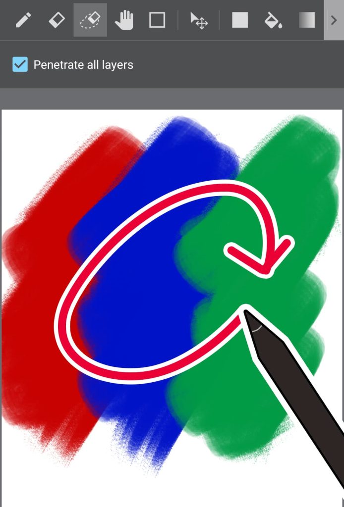 How to use the Eraser(Lasso) Tool MediBang Paint the free digital