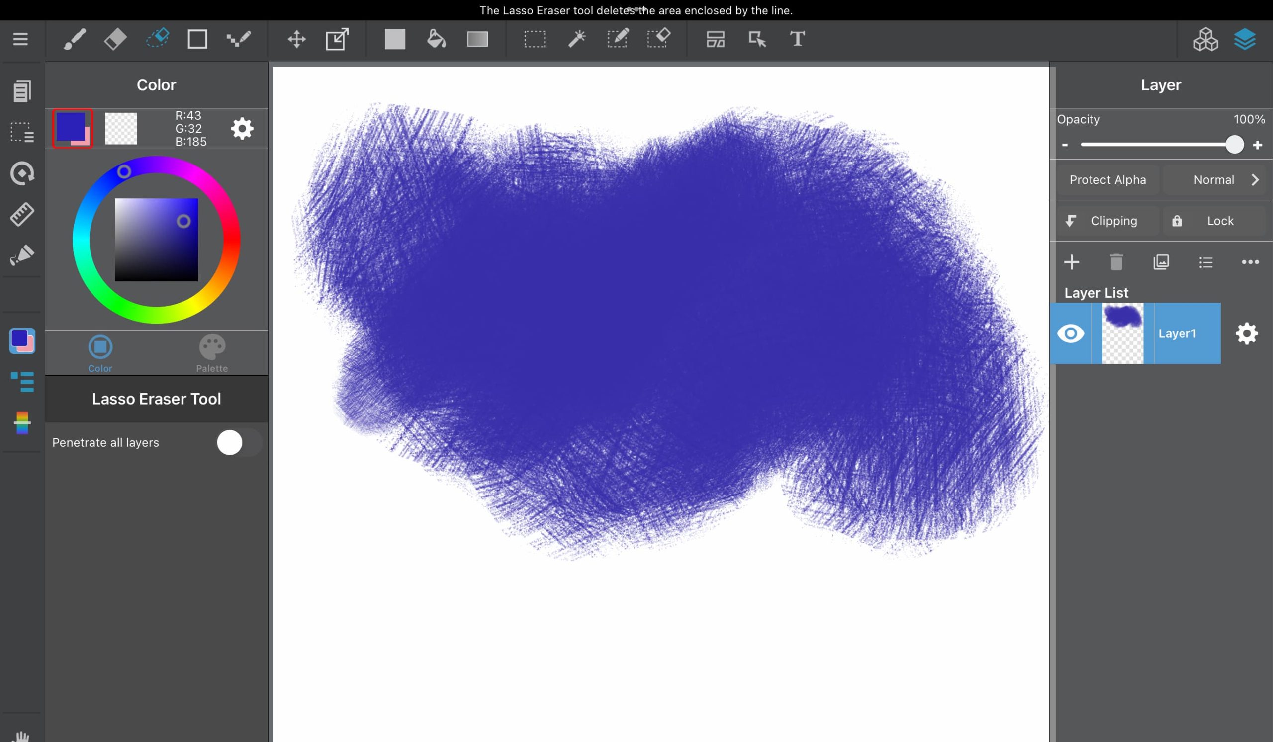 [iPad] How to Use the Eraser(Lasso) Tool
