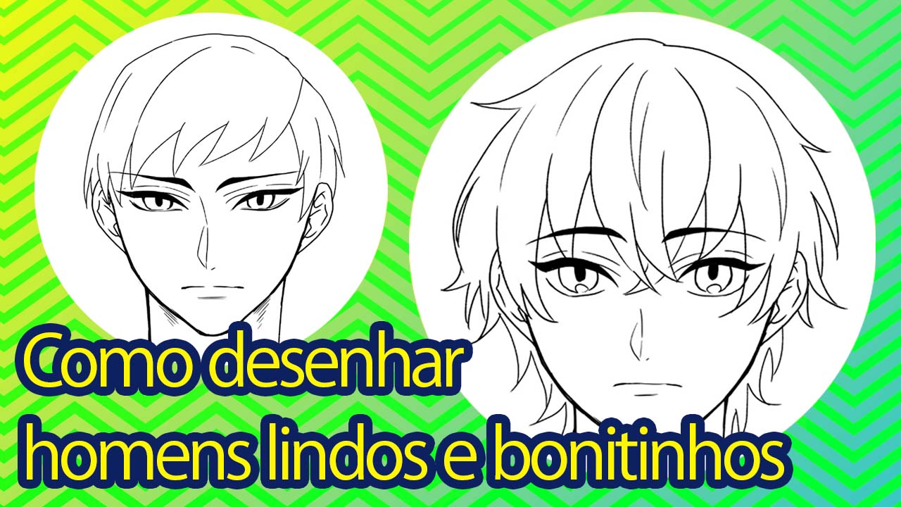 DESENHANDO ROSTO DE ANIME MASCULINO 