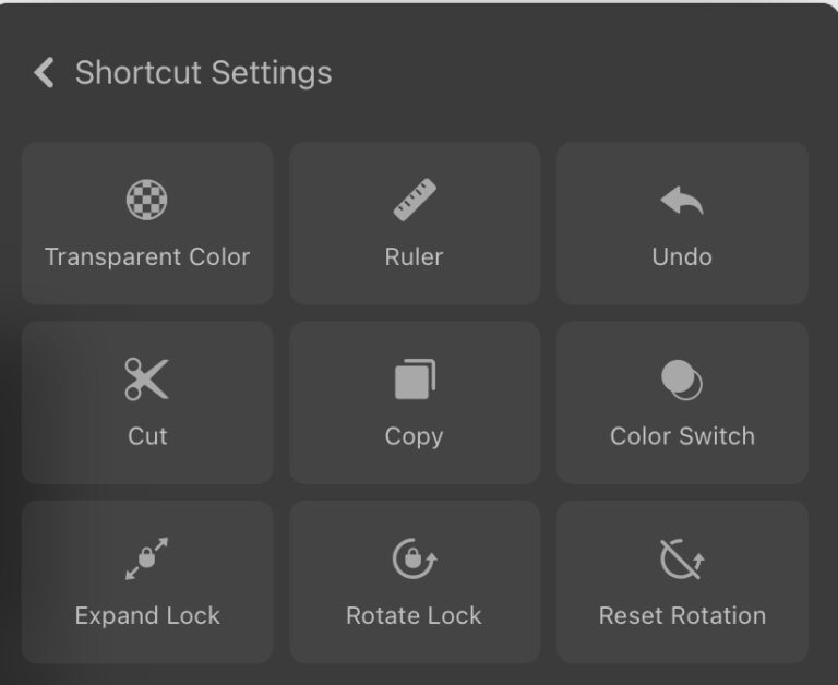 Shortcut Settings MediBang Paint the free digital painting and